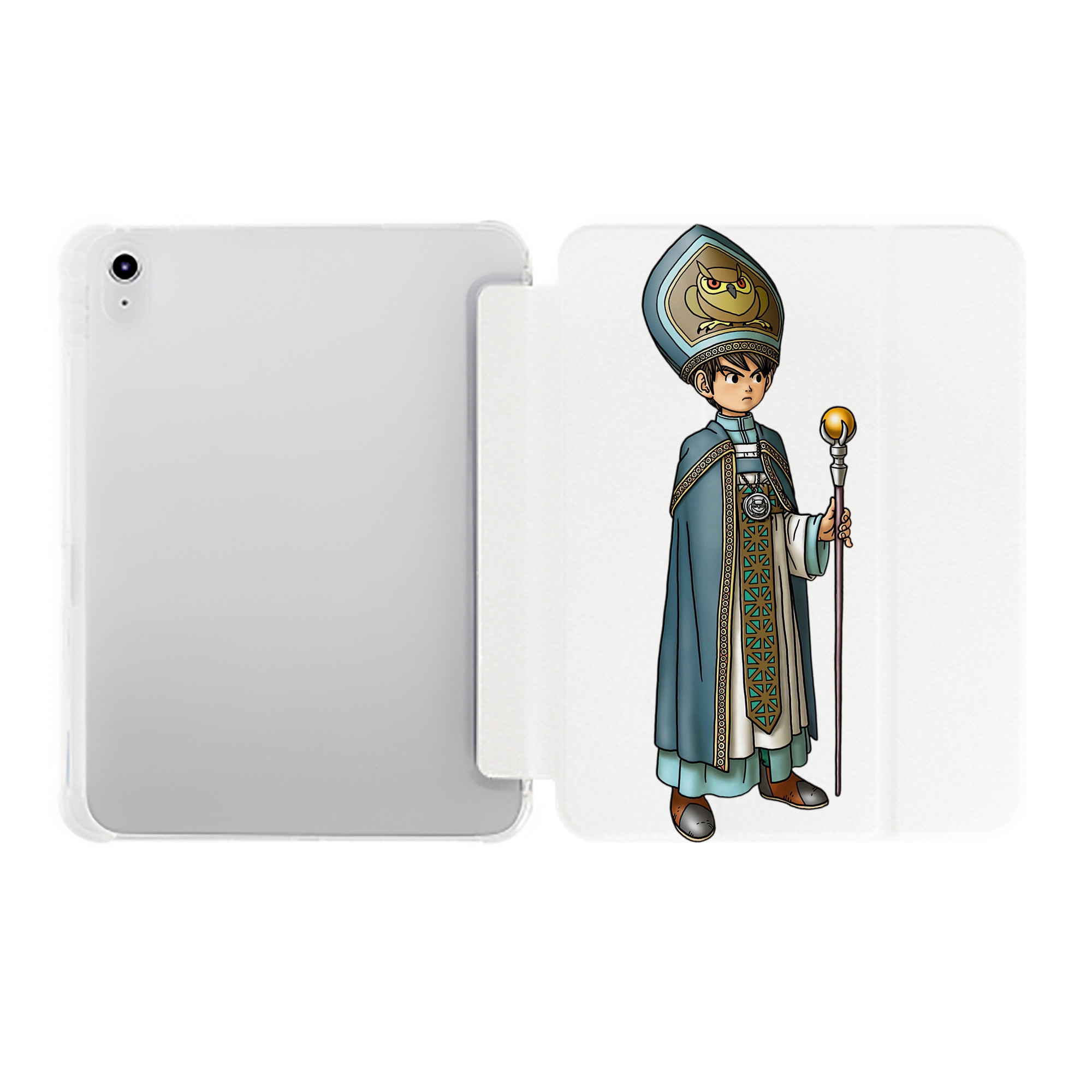 （画像用） ドラゴンクエスト Doragon Kuesuto Dragon Quest IPad ケース ペン収納付き 三つ折りスタンド PUレザー×シリコン 対応機種9.5/10.5/10.9インチ